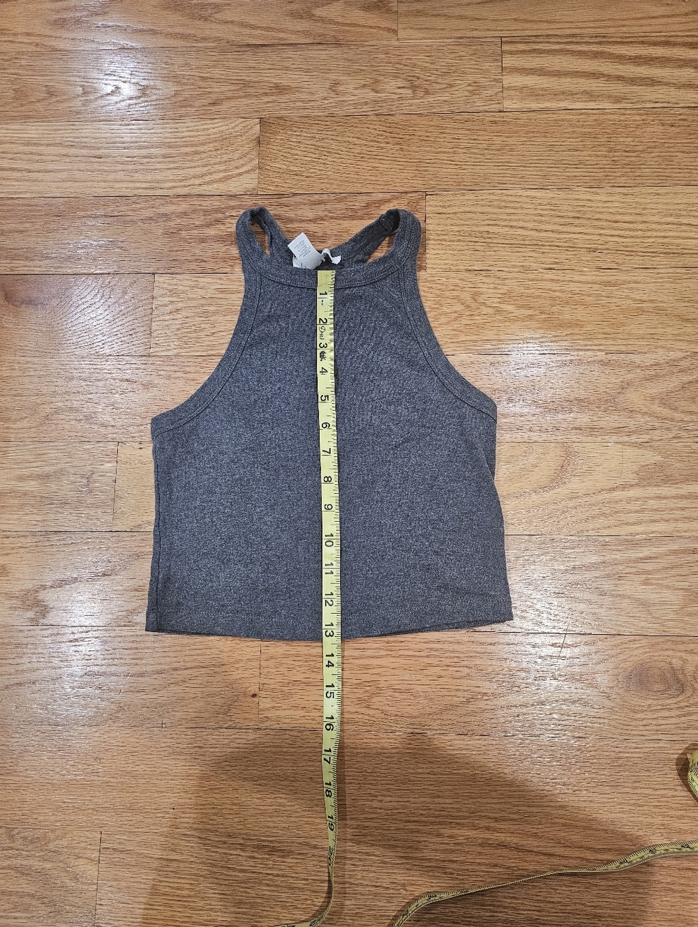 Forever 21 Charcoal Gray Racerback Cropped Tank - Picture 2 of 4